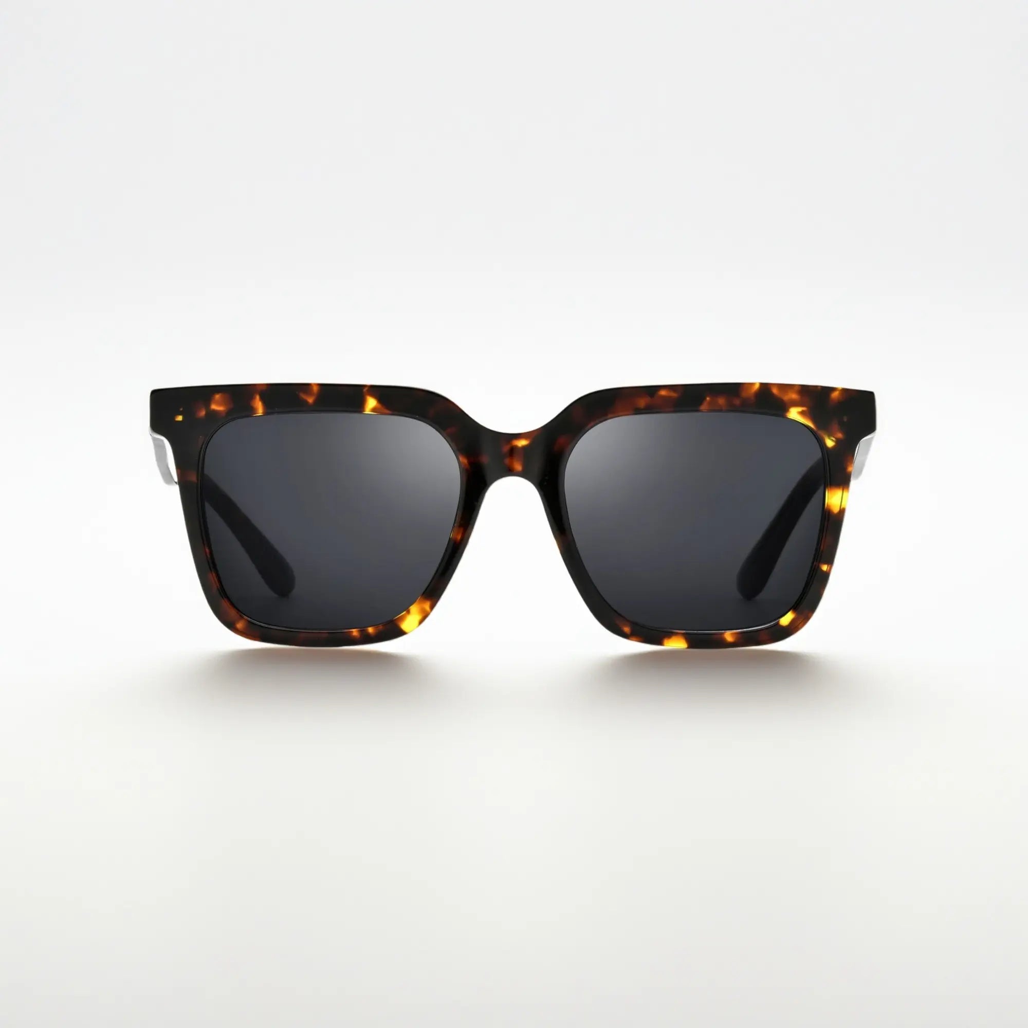 VoyueLens™ Emerald Tortoise Square Sunglasses – Front View – SKU VL19159-TORT